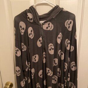 1/4 Zip Skull Shirt